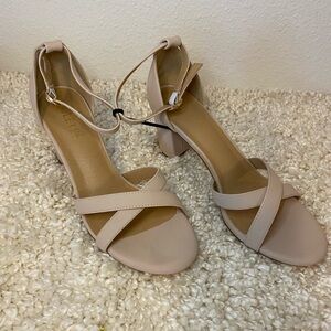 Elegant Beige Strappy Heels
